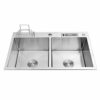 Chậu rửa 2 hộc 8245 Dao Thớt 304